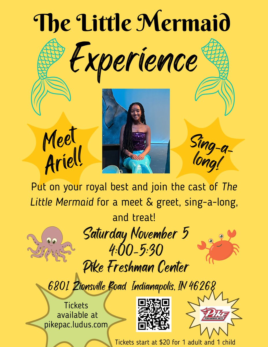 Come out this weekend and meet the cast of The Little Mermaid! @PikeTheatreDept