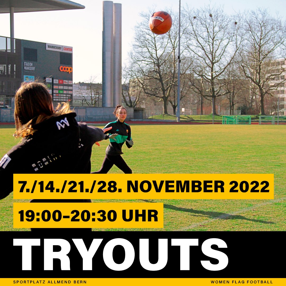 Frauenpower ⚡️ Bist du mindestens 13 Jahre alt (keine Altersbeschränkung gegen oben) und interessierst dich für American Football? 🏈 Wir veranstalten jeden Montag im November Tryouts für Women Flag Football.

ℹ️ Infos und Anmeldung: grizzlies.ch/tryouts