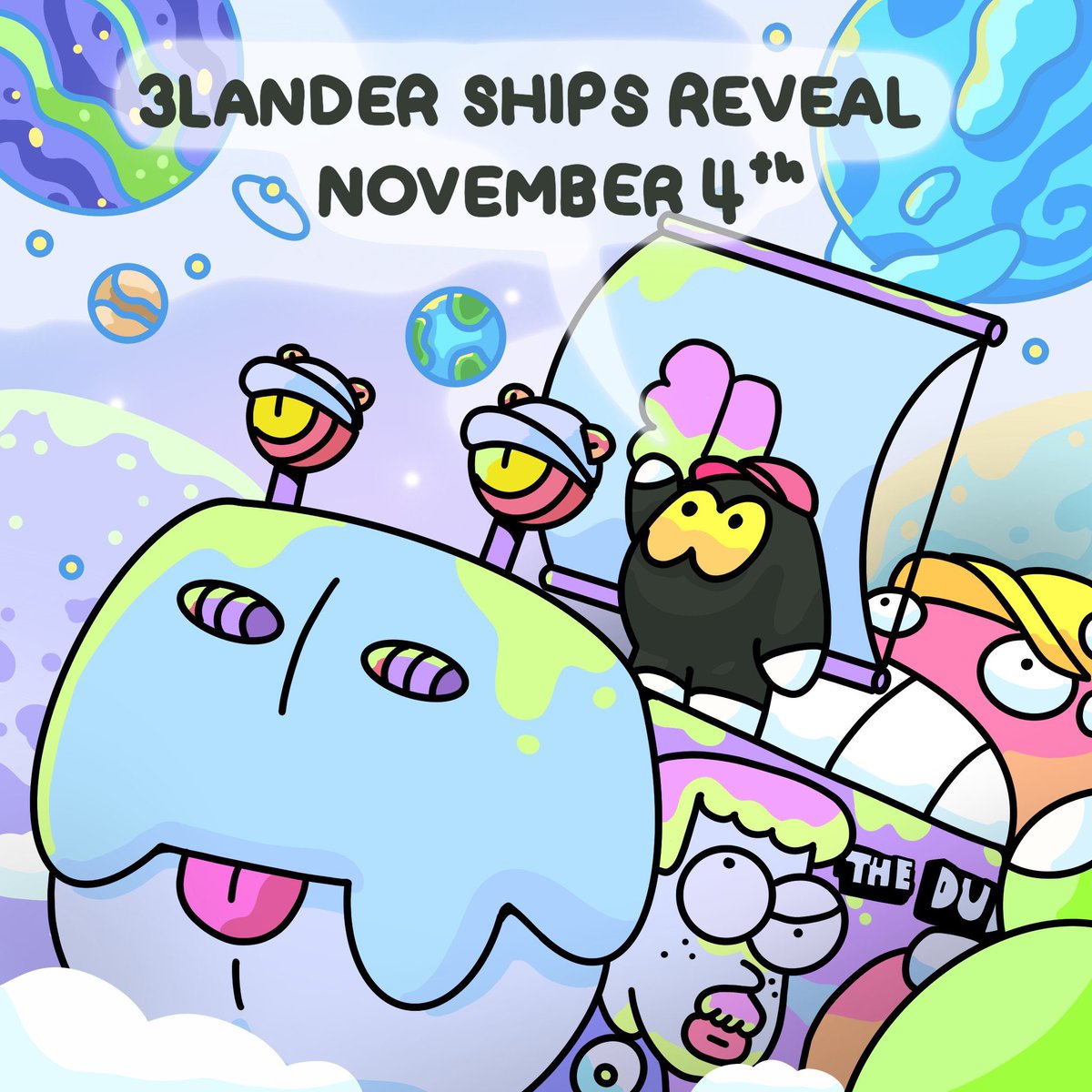 ST_McFly's tweet photo. Reveal day is TODAY for @3LandersNFT ships!! Twitter spaces later tonight via the 3L account as well as @The3landPortal 8:45pm EST! We’ll have some fun stuff for ya 😜

Big day!!! https://t.co/PWYqqvfGFv