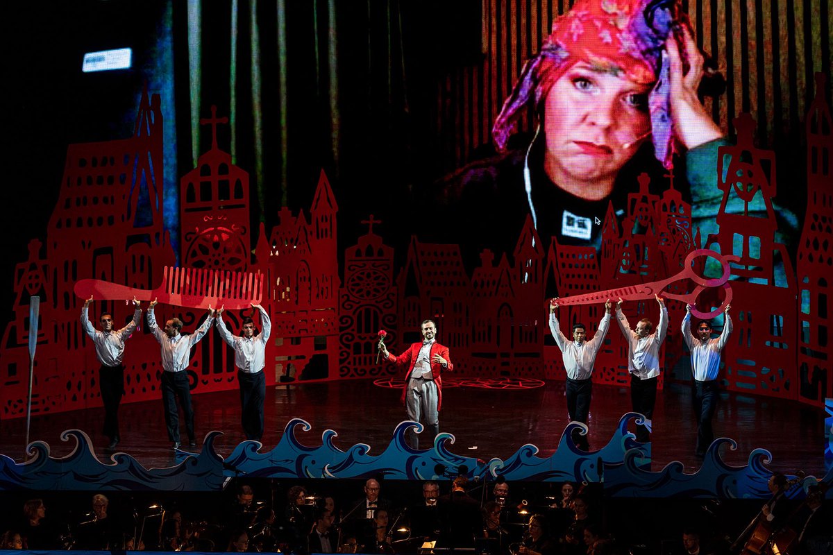Robelighting's tweet photo. For the 2022 Saaremaa Opera Festival staged in a tented arena beside the Kuressaare Castle in Estonia, LD Dominik Ksol created a production lighting design with @Robelighting #BMFL, #MMX, #LEDWash800 &amp; #ParFect SW luminaires supplied by Andres Sarv and Tõnis Järs from E&amp;T. https://t.co/YQ8aU8iNsh