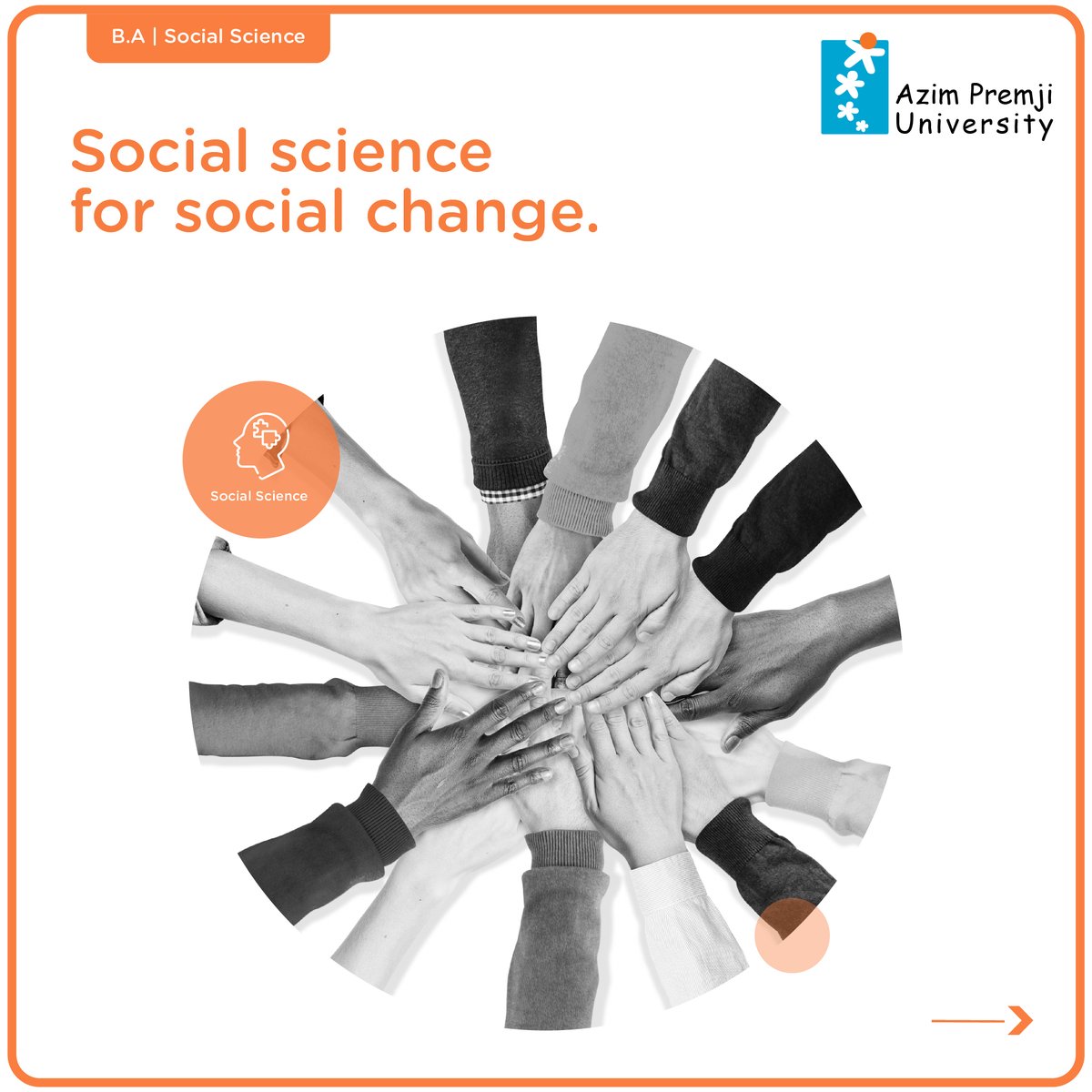azimpremjiuniv's tweet photo. Introducing the 4-yr B.A. Social Science Honours programme at Azim Premji University.
A programme that combines academic rigour, vibrant campus life and professional internships for job readiness. 
Apply now for early admission : https://t.co/YXHLEcduFM https://t.co/mwG5PR65Rh