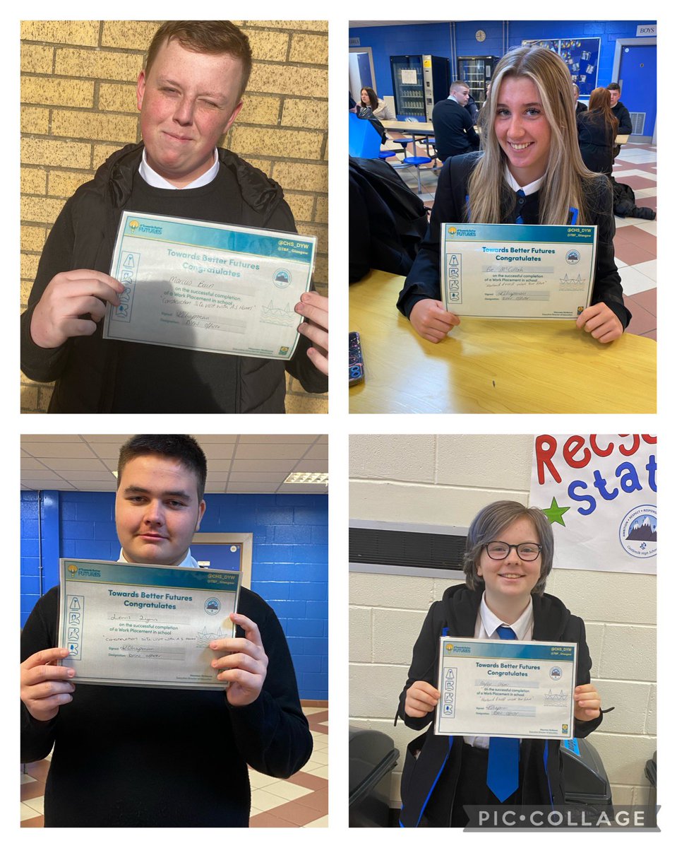 Huge well done to our pupils gaining certificates for completing their virtual or in person work experience 👏🏻👏🏻