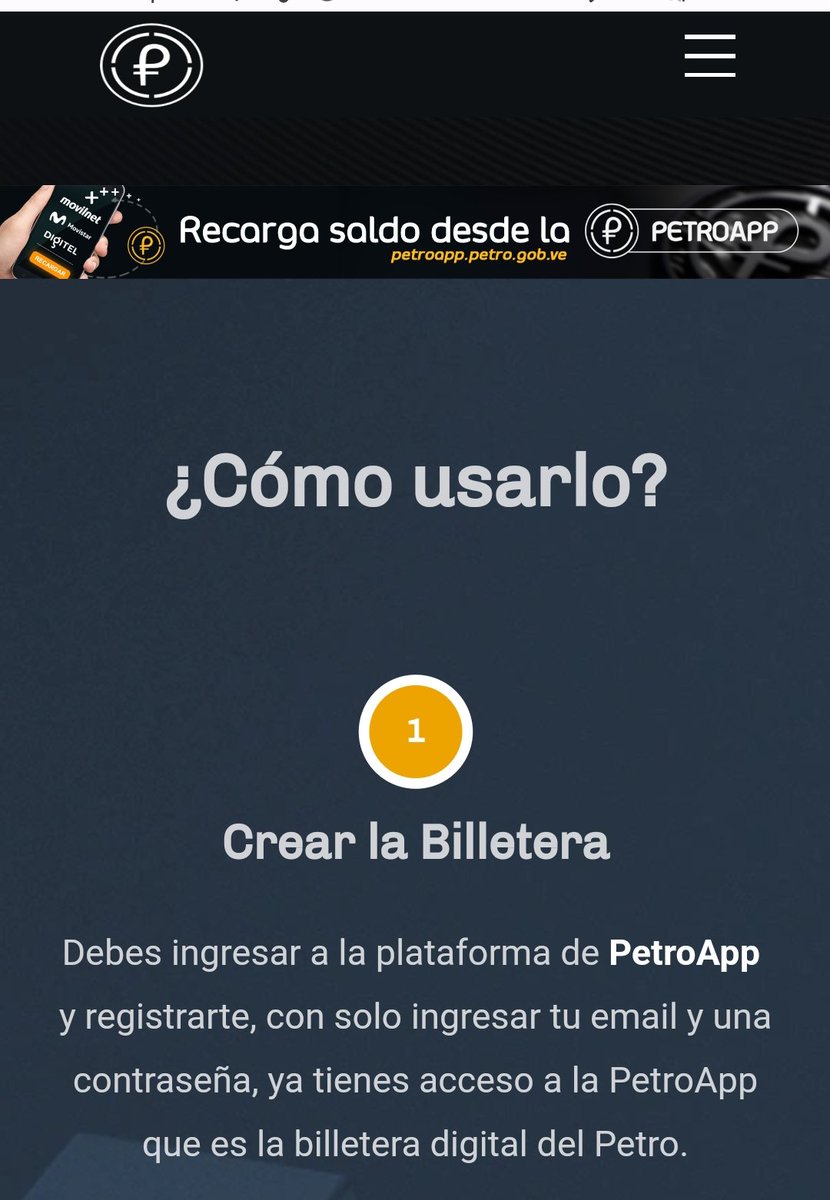 Es así de sencillo para usar la PetroApp
Te registras y colocas una contraseña y lo verifica con tu correo electrónico para validar con un código de seguridad!

#4Noviembre 
<a href="/sunacrip_ve/">@sunacrip_ve</a> 
<a href="/marbelinares/">Marbellis Linares</a>
<a href="/JoselitRamirez/">Joselit Ramírez</a>
<a href="/NicolasMaduro/">Nicolás Maduro</a>