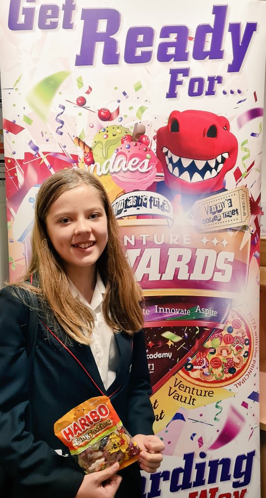 venture_rewards's tweet photo. To raise awareness for safe use of fireworks this weeks Funtastic Friday is a Guy Fawkes Goodie bag (with #fizzwizz popping candy). We also had a Venture Vault winner Ilyssa from year 9, she won the @HariboUKI_ Tangtastics. @OrmistonVenture @Venture_Achieve @Venture_Aspire https://t.co/rK8ZJbGjnE