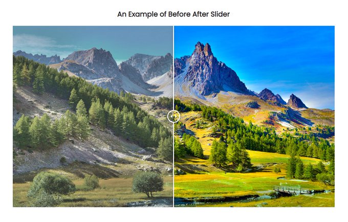 Saleemk11902195's tweet photo. After Before Slideshow plugin to check the comparison between two images.
Demo: https://t.co/0gwKYRVTE0
#AfterBefore #ComaprePlugin #WordPress #SliderFactory https://t.co/gBX4s4N2aG