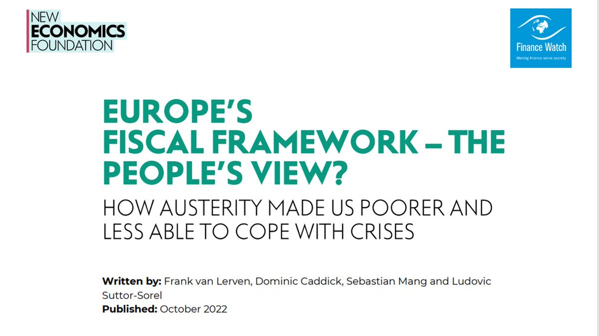 FrankMacroecon's tweet photo. 🔥New @NEF @forfinancewatch analysis + survey🔥

▶️By 2020, EU citizens €3,000 a year worse off since 2008 GFC, largely due to austerity.
▶️2/3 people polled think EU fiscal rules need changing to boost spending on education, health, social care, and jobs.

Find out more:
🧵 https://t.co/86FwySIgTo