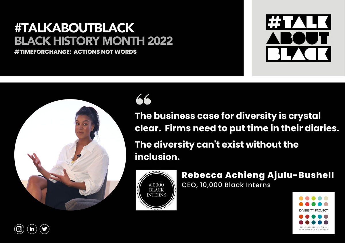 talkaboutblack's tweet photo. Here is more about how you can get involved in #TalkAboutBlack's programmes as an ally, a mentor or a mentee:

As a prospective firm considering offering an internship - find out more:  https://t.co/t5O2GSOMWN

@10000BI @raajulubushell @DiversityProj https://t.co/OeMzFYJoFx