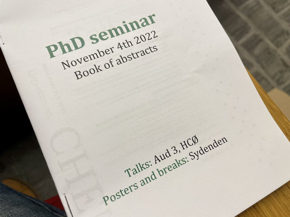 Today <a href="/CHEMUCPH/">Department of Chemistry, University of Copenhagen</a>  host this year’s #PhDseminar completely organised by #PhDstudents. Thanks to <a href="/TobiasMolgaard/">Tobias Mølgaard Nielsen</a>, Olivia, Nicolaj, Jerik and Villads for organising #talks #postersessions. At the end dinner and poster prizes. <a href="/koebenhavns_uni/">Københavns Uni</a> #science #chemistry