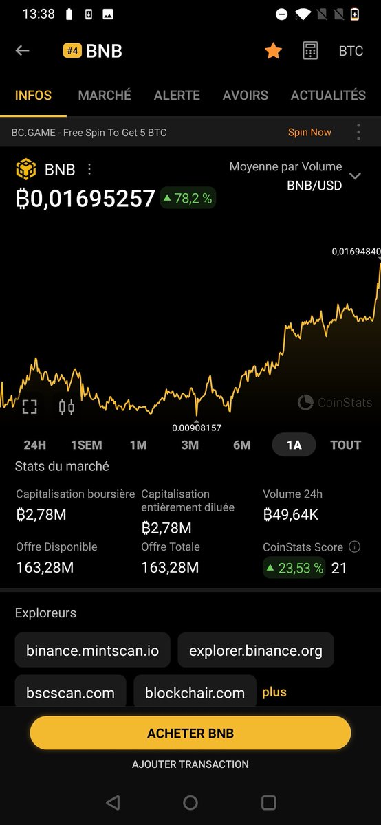 Hugo71787559's tweet photo. @c0n_sol @sxlou59 @larachi__ @marleysshield_ Un des seules coin qui surperfome btc et tous le marché crypto allez bisous, c'est bien ce que je disais tu n'est pas très renseigné sur le bnb https://t.co/plsxIjLZ4Y