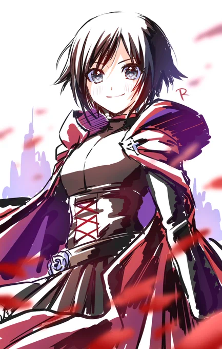 RWBYのルビー・ローズらくがき アメリカンでアチアチですっげ〜好み 