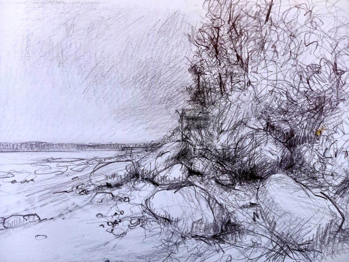 Nothing beats the pleasure of #sketching A great way of connecting with what catches my eye.
✏ #drawing #drymedium #markmaking #texture #landscape #beach #autumn #Nesodden