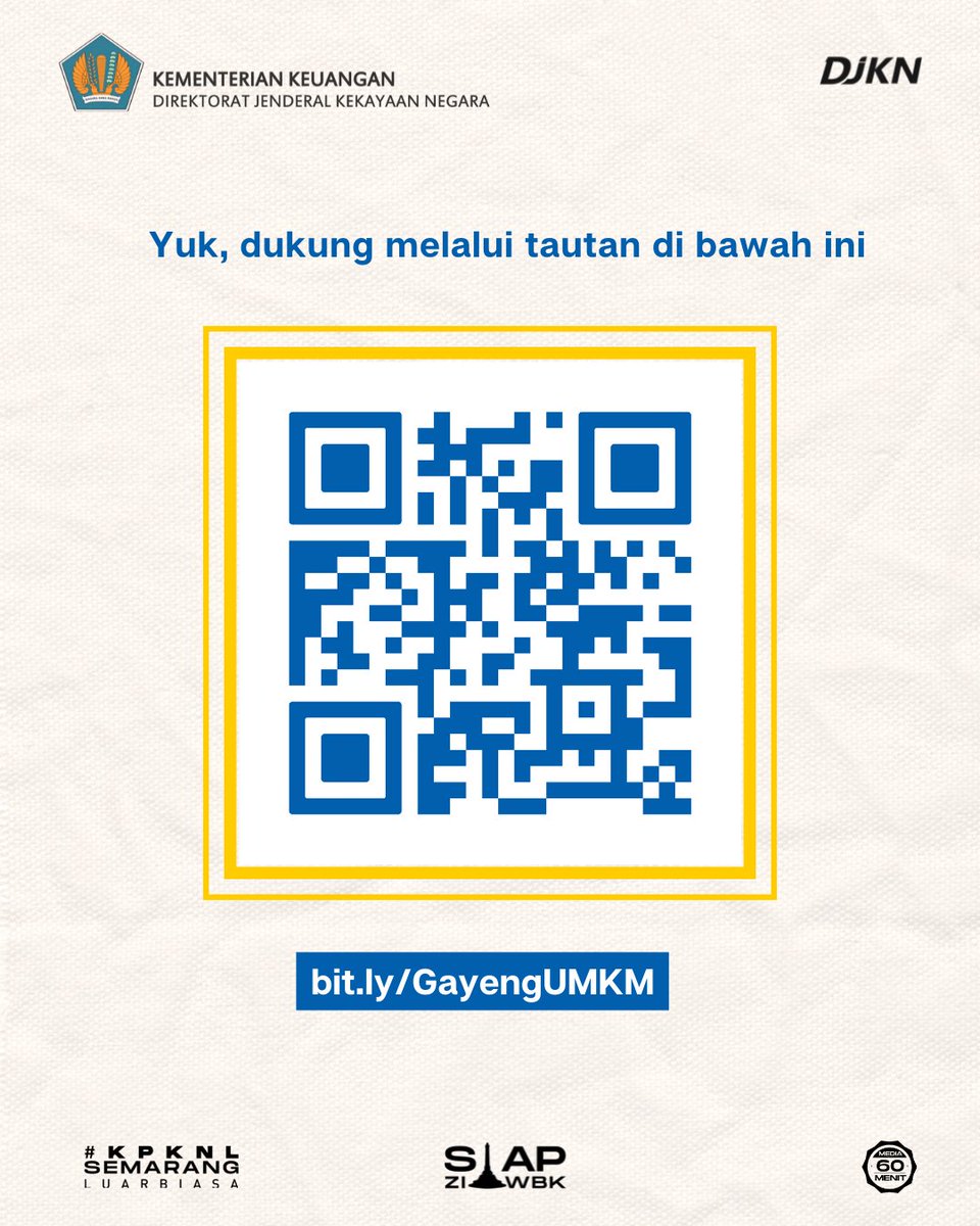KPKNLSemarang's tweet photo. Selamat kepada KPKNL Semarang yang berhasil lolos ke Tahapan Semifinal KEDAI Lelang UMKM Tahun 2022. Semoga sukses dan mendapatkan hasil yang terbaik.
Dukung KPKNL Semarang untuk menjadi Peserta Terbaik.
#KEDAILelangUMKM
#AyoIkutLelang
#UMKM
#KemenkeuRI
#DJKN
#DitLelang https://t.co/2Ab8ABIUk2