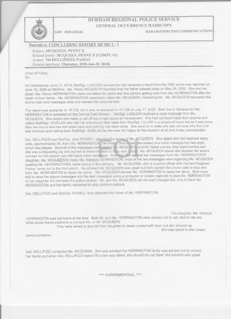 FoyyYoga's tweet photo. @OACPOfficial @ONsafety @MPPKerzner @ChiefMcGuire @ChiefNish DRPS DETECTIVE @DRPSCEDiv UNABLE TO IDENTIFY CRIMINAL HARASSMENT AND LOVKED FILE TO DENY FURTHER SERVICE despite initial call stating no contact via social media. https://t.co/snImqNF9im