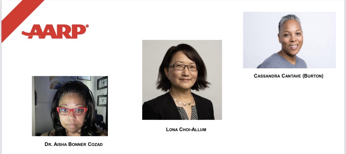 @geronsociety – join us today to learn more about What Pandemic Recovery Should Look Like for Veterans, LGBTQ and Multicultural workers. Speakers include Cassandra Cantave, Lona Choi, and Dr. Aisha Bonner Cora’s #GSA2021 #greatresignation #LGBTQ #aarp #olderworkers