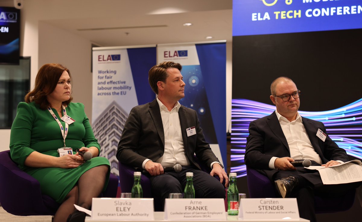 EU_ELA's tweet photo. 📢How can #EULabourAuthority facilitate digitalization in #labourmobility? This is discussed today at #ElaTECHconference
Agenda and more info at👉🏻 https://t.co/pU4AOgdGPf
Follow the conference online👉🏻 https://t.co/keSIuIqgzq
#EULabourAuthority #ElaTECHconference #labourmobility https://t.co/wiQQZ39KJA
