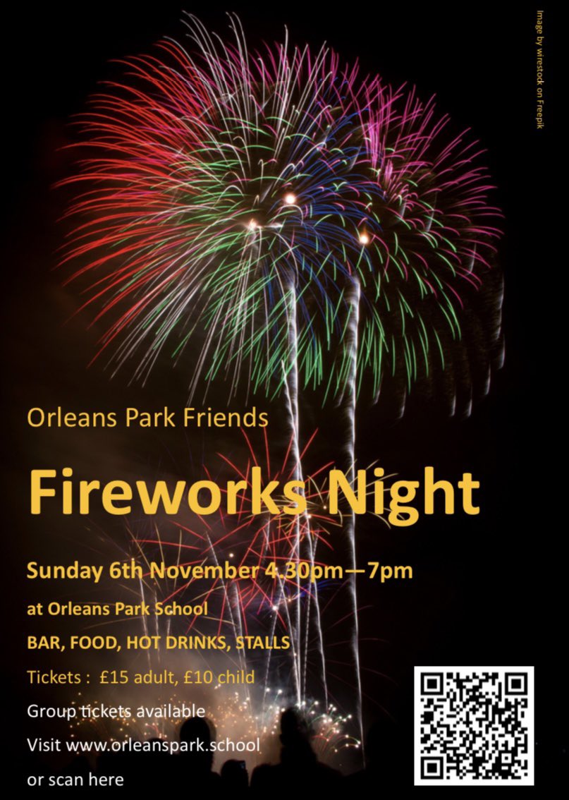 OPS_Friends's tweet photo. Orleans Park Fireworks 🎆💥🎇💫
This Sunday 6th November 4.30-7pm
Tickets 👉 https://t.co/aeLMzJheOr
We are looking forward to welcoming you 🤩
#Twickenham #Fireworks https://t.co/poXpKjQq2d