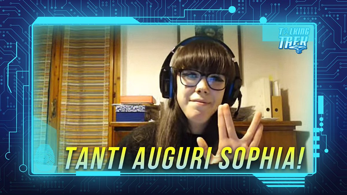TalkingStarTrek's tweet photo. Tanti auguri alla nostra Sophia che ha compiuto un quarto di secolo, 25 anni! 
Laureata in DAMS con una tesi su Star Trek, dal 2018 è co-conduttrice del nostro podcast Talking Trek 🖖🏼 https://t.co/q4GrXXfNjb