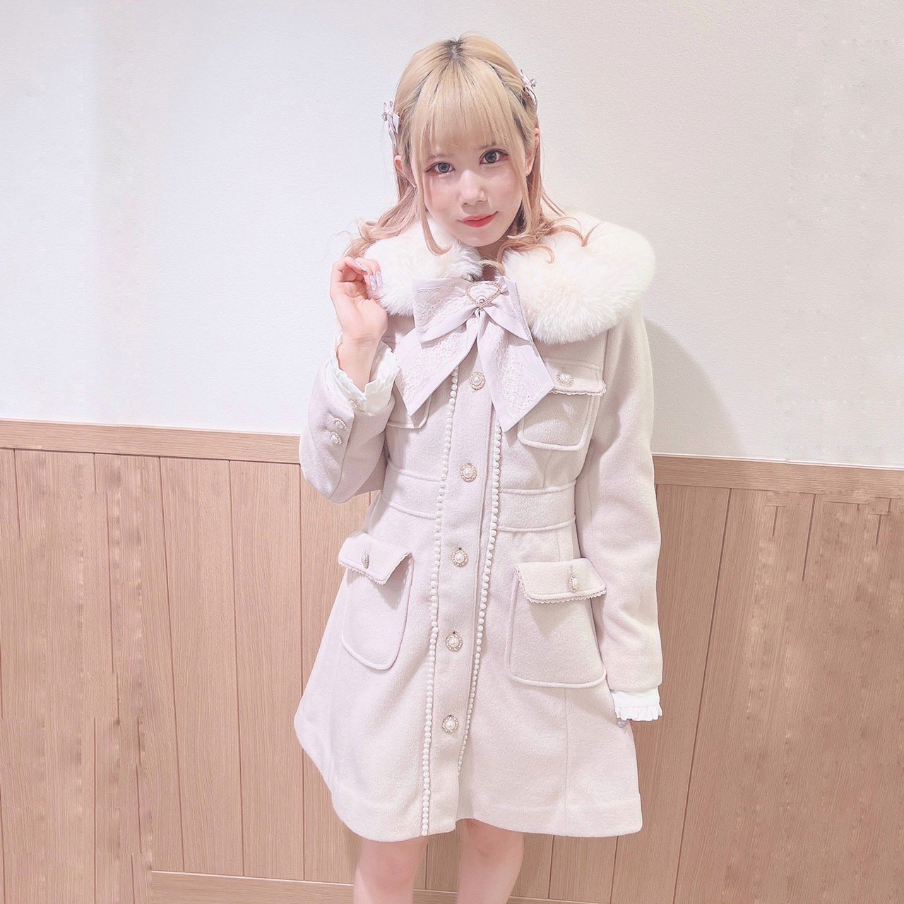 クラシカルワンピースライクAラインコート　リズリサ　ピンク クラシカルワンピースライクAラインコート リズリサ ピンク クラシカル