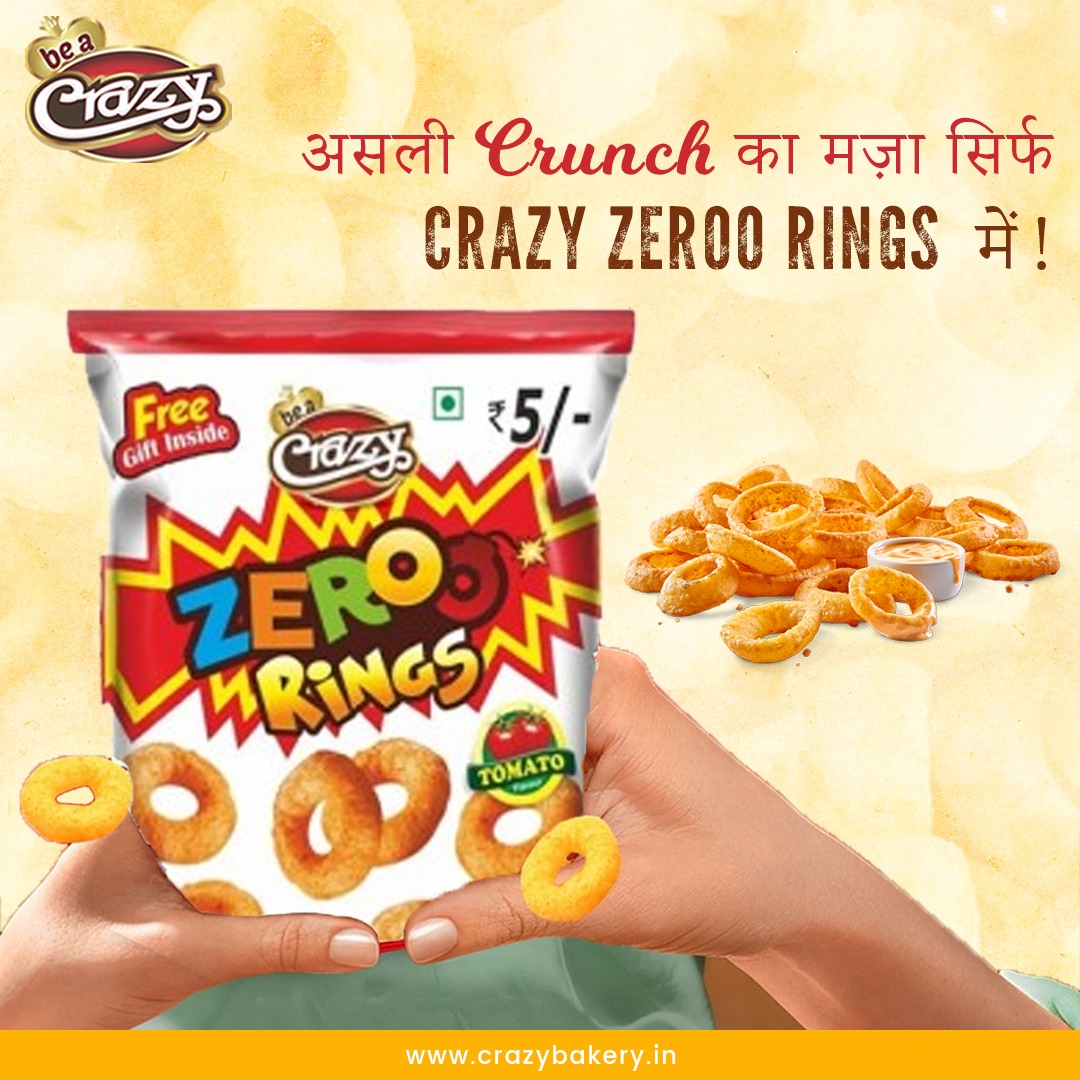 CrazyBakery1's tweet photo. Experience delicious tangy flavor of CRAZY ZEROO RINGS!
Try it Now!

https://t.co/c64kmagS13
Subscribe to our YouTube channel- https://t.co/8mr8GxWtE5

#CrazyBakery #CrazyZerooRings #SnacksTime #Tangy #Tasty #Crispy #Crunchy #Gorakhpur #UttarPradesh #UP https://t.co/94H8ZYd3xq