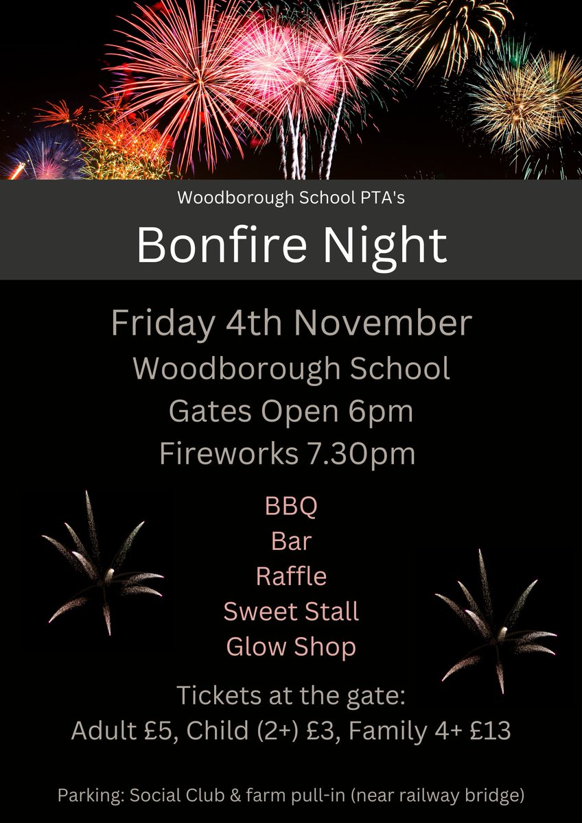 Join us this evening for our annual PTA Bonfire Night!