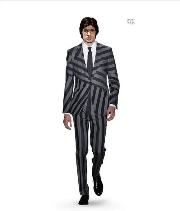 服の柄は昔から大胆だった 