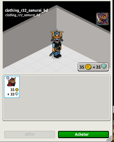 🎁Petit giveaway du nouveau rare équipement de samourai ! 🎁

Vainqueur : 1 💖

📘Conditions : 
▶️RT ce tweet
▶️Me follow > @HbYuuna
▶️Tag une ami(e)

TAS le 09/11/2022 🎉

Bonne chance ! 🥳
#Habbo 
<a href="/HabboFR/">Habbo FR</a>