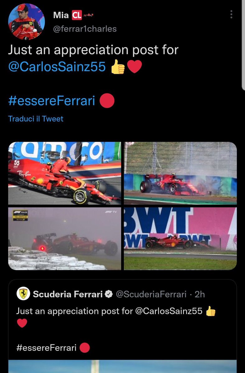 AnaCama_6355's tweet photo. VERGOGNATEVI. 
Non pensavo si potesse fare così schifo e tifi pure Ferrari, doppio schifo. https://t.co/To7G7fiPIY