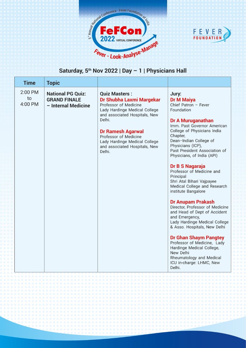FeverFoundation's tweet image. #FeverManagement advances have considerably helped Indian healthcare industry in improving outcomes. The goal of #FeFCon2022 is to spark discussion on the future of Fever Management &amp;amp; further the advancement.

Register here:  rxregistrations.com/FEFCON_INT2022/

#FeverFoundationOfIndia