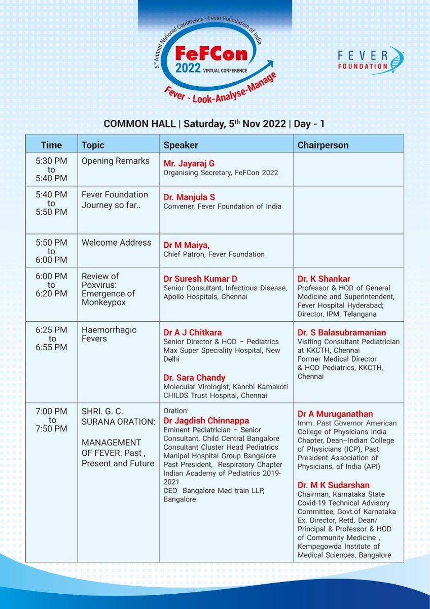 FeverFoundation's tweet image. #FeverManagement advances have considerably helped Indian healthcare industry in improving outcomes. The goal of #FeFCon2022 is to spark discussion on the future of Fever Management &amp;amp; further the advancement.

Register here:  rxregistrations.com/FEFCON_INT2022/

#FeverFoundationOfIndia