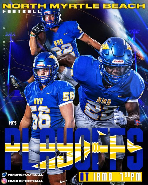 🏈First round of the playoffs tonight! Make the trip with us to Irmo! Kickoff at 7:30🏈