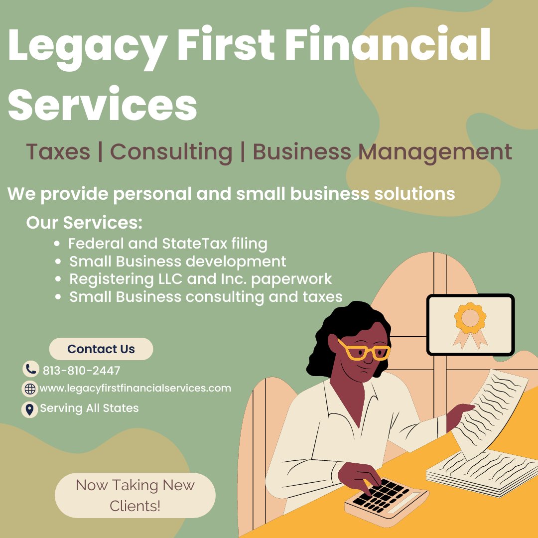 LegacyFirst_'s tweet image. Hi! Legacy First Financial Services is offically on social media and ready to connect 📲. We offer a number of services that can help you personally and professionally 💼. Legacy First Financial services is creating a positive legacy one client at a time !