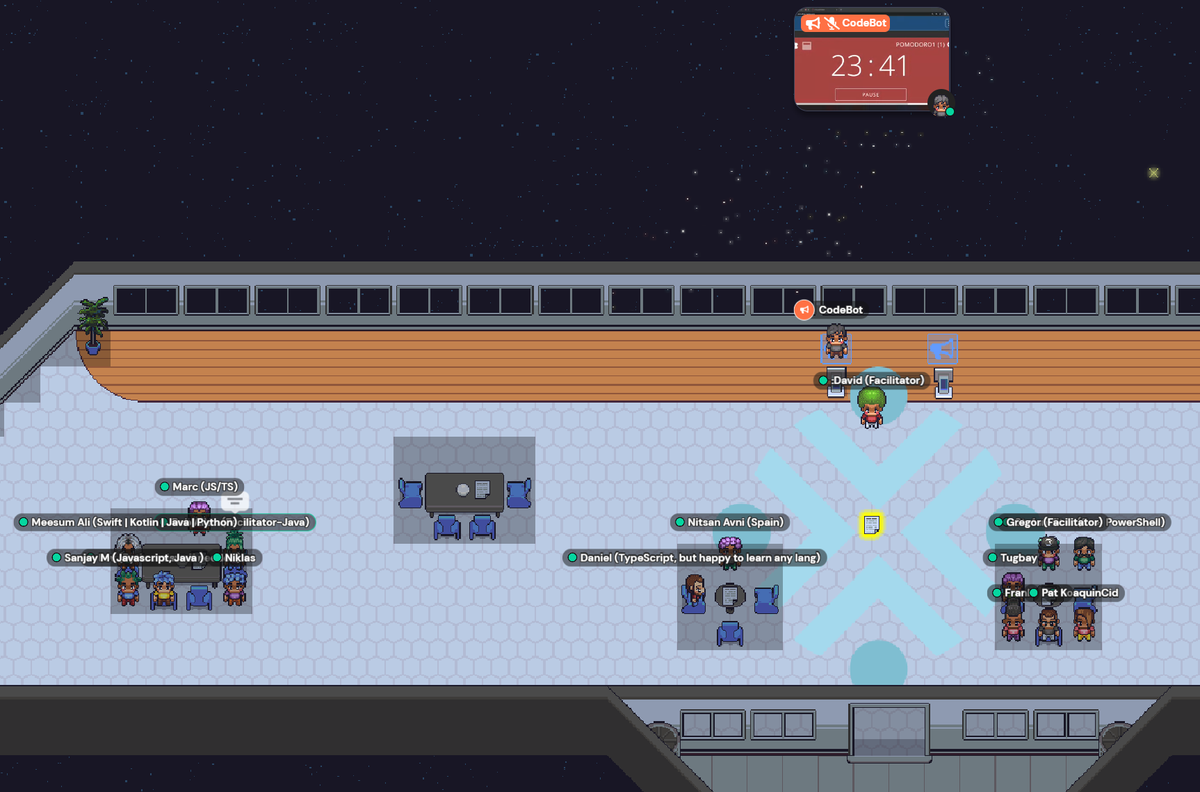 davidcampey's tweet image. It's happening!

T+0h57m: first mobbing and pairing underway, finding our feet and gaining momentum.

@coderetreat #gdcr #coderetreat