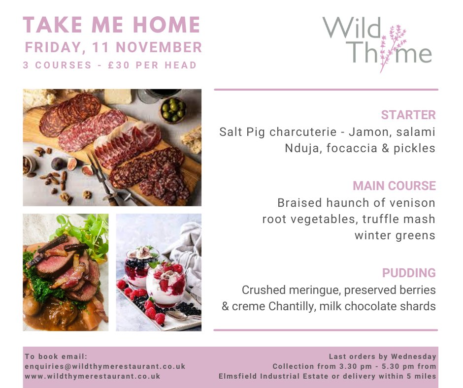 Can't wait for next week's Take Me Home!!  First time out for this starter of #charcuterie from the very local <a href="/saltpigcuring/">SaltPig Curing Co.</a>  - it's going to be #delicious and one not to miss!  Email enquiries@wildthymerestaurant.co.uk #supportchippingnorton