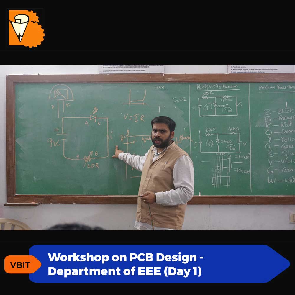 VBITHYD's tweet photo. Department of Electrical and Electronics Engineering is organising a workshop on PCB Design using proteus software on 4th & 5th November 2022 The event was addressed by Dr. K. Surya
#VBIT #EEE #Workshop #PCBDesign #PowerSystemSimulation #TopBTechCollegesInTelangana #TopMbaCollege https://t.co/lHAi8JF3U7