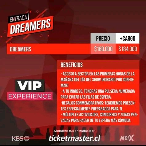 yangqix2's tweet photo. HOLA!!! estoy vendiendo urgente 2 entradas al MUSIC BANK en Sector Dreamers (vip) a 140k cada una, puedo hacer la renominacion inmediata #Musicbankchile #venta #cyv #kpop #Chile https://t.co/Uy8oUJrZYV