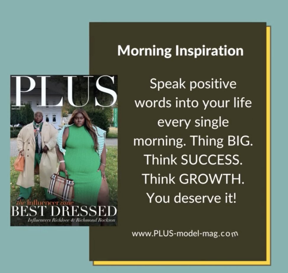 Plusmodelmag's tweet photo. Morning Inspiration...
#plusmodelmag https://t.co/Xsv4NUNBZo