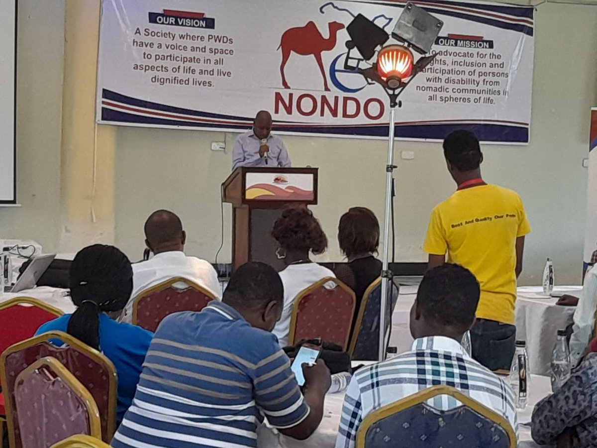 Live at El Boran Hotel in Isiolo County where @infonondokenya is holding a meeting with various Stakeholders in their quest to address the issues affecting majorly the People Who are Abled Differently among the Pastoral Communities.
#DesertWheelRace2022