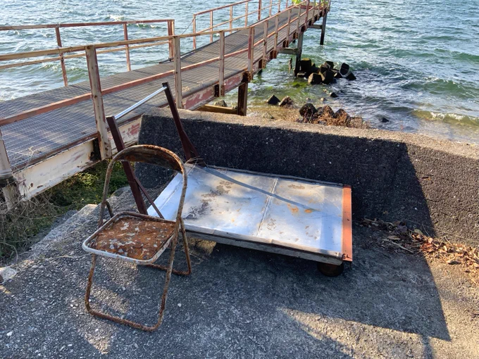 琵琶湖に浮かぶ離島へ 