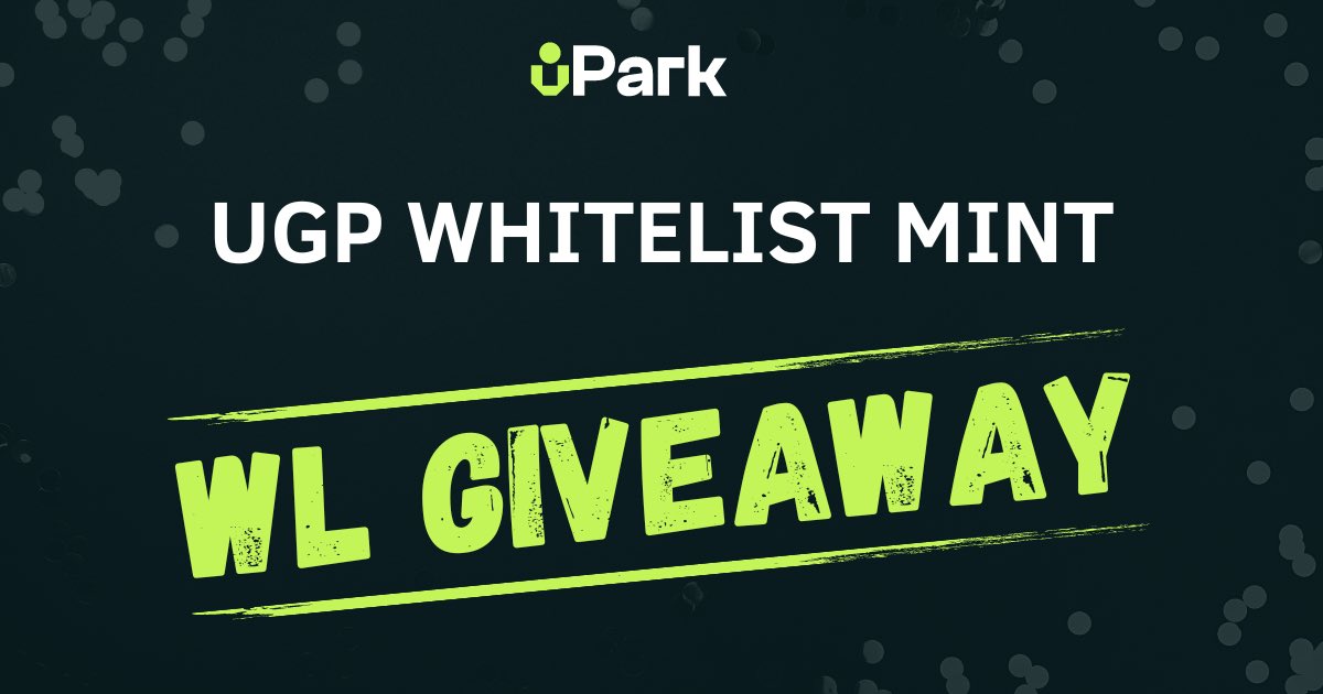 uParkNFT's tweet photo. #GIVEAWAY

🎁We are giving away 2 Whitelist spots for our upcoming UGP mint

✨To enter 

🅿️Follow @uPark_network &amp; @uParkNFT 
✅Like &amp; Retweet
✅Tag 2 friends

Each WL spot will give you access to 2 #UGP = 2 $EGLD

 #ElrondGiveaway #ElrondNFTs https://t.co/DBFr4LJKVZ