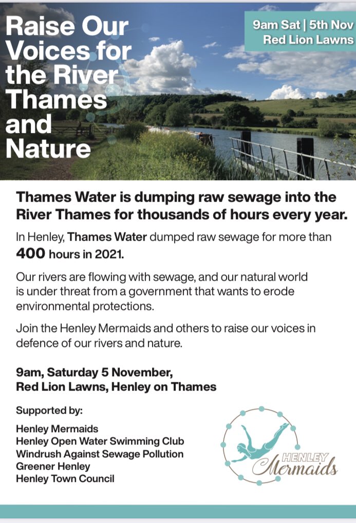 Henley Mermaids (@henleymermaids) on Twitter photo One more sleep! Join us tomorrow morning where we will hear from <a href="/rustyrockets/">Russell Brand</a> <a href="/henleymayor1/">Mayor-of-Henley</a> <a href="/LynneLambourne/">Lynne</a> <a href="/greenerhenley/">GreenerHenley</a> <a href="/WindrushWasp/">Windrush WASP</a> <a href="/HenleyTCM/">Henley Town Council</a> <a href="/Feargal_Sharkey/">Feargal Sharkey</a> <a href="/sascampaigns/">Surfers Against Sewage</a> <a href="/HOWSClub/">H.O.W.S.C</a> mermaids against sewage. #CutTheCrap One more sleep! Join us tomorrow morning where we will hear from <a href="/rustyrockets/">Russell Brand</a> <a href="/henleymayor1/">Mayor-of-Henley</a> <a href="/LynneLambourne/">Lynne</a> <a href="/greenerhenley/">GreenerHenley</a> <a href="/WindrushWasp/">Windrush WASP</a> <a href="/HenleyTCM/">Henley Town Council</a> <a href="/Feargal_Sharkey/">Feargal Sharkey</a> <a href="/sascampaigns/">Surfers Against Sewage</a> <a href="/HOWSClub/">H.O.W.S.C</a> mermaids against sewage. #CutTheCrap