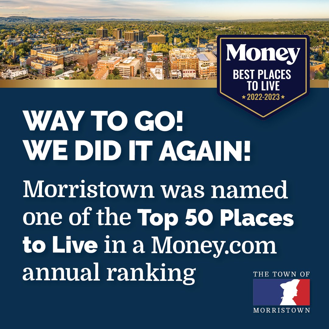 Congratulations Morristown! We are #30 out of 50 Top Places to Live in the US! 
money.com/best-places-to…