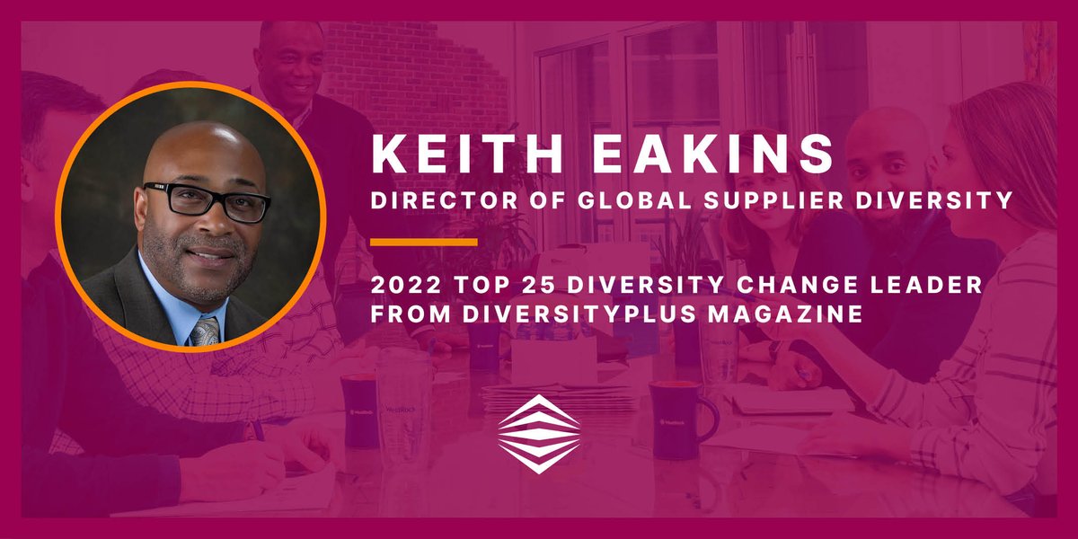 Congrats to Keith Eakins for being named a 2022 Top 25 Diversity Change Leader by @DiversityPlus, which honors #diversity leaders for #innovative supplier inclusion and #DEI strategies. We’re proud to see Keith’s commitment to advancing Supplier Diversity recognized.