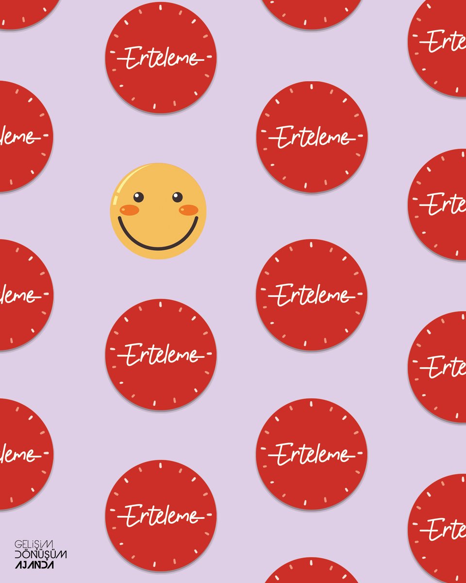 Erteleme!
Ajandamızın içerisinde eğlenceli sticker'lar da yer alıyor!

#gelisimdonusum #ajanda #kişiselgelişim