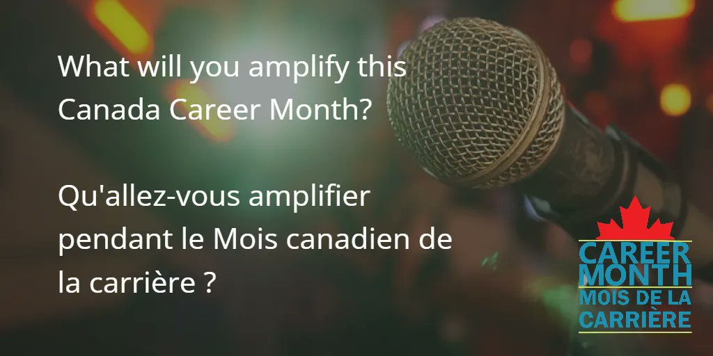 What to  amplify this Canada Career Month? Career Services, Skills, Connections, Yourself? Or all of the above!

Qu'allez-vous amplifier pendant le Mois canadien de la carrière ? S'agira-t-il des services des carrières, des compétences, des connexions, de VOUS-MÊME ?