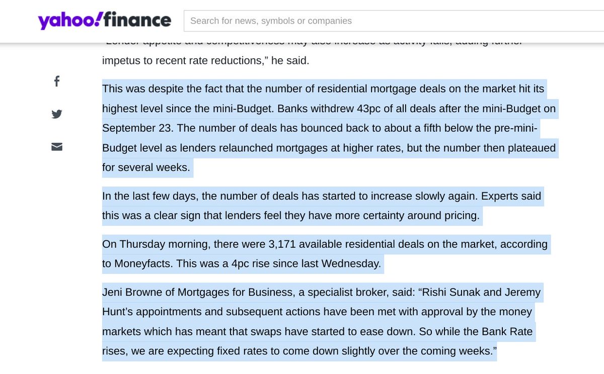 Air_Cover_PR's tweet photo. In @YahooFinanceUK, @Jenibrowne1 talks about the effect on mortgage pricing of falling SWAP rates following the appointment / actions of @RishiSunak and @Jeremy_Hunt (@MortgagesforBus) https://t.co/PTmxQzHCgc https://t.co/C81lZgQlZJ
