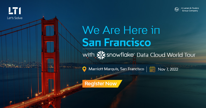ltm_ofcl's tweet photo. We've arrived at our final destination. Embark with us on this data cloud journey at the @SnowflakeDB Data Cloud World Tour in San Francisco on Nov 7. Register now https://t.co/pJrQMl6eKN

#LTIXSnowflake #Snowflake #DataCloud #SolvingwithData #SanFrancisco #LetsSolve