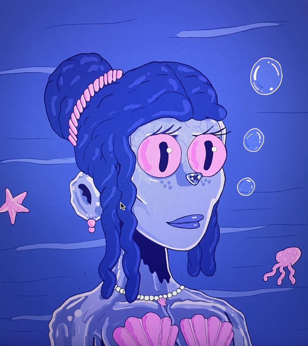 Couldn’t be more thankful and excited, minted this 1/1 <a href="/y00tsNFT/">y00ts</a> and have always wanted to be a mermaid!! Thank you <a href="/frankdegods/">Frank</a>