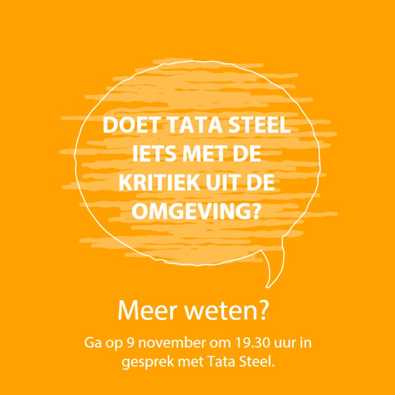 TataSteelNL's tweet photo. Laatste kans om aan te melden voor de livestream!
Vanavond om 19.30 beantwoorden we live onder meer deze vraag en andere vragen over hoe we de impact op de leefomgeving verminderen.
#ingesprekmettatasteel #ingesprek #openvizier