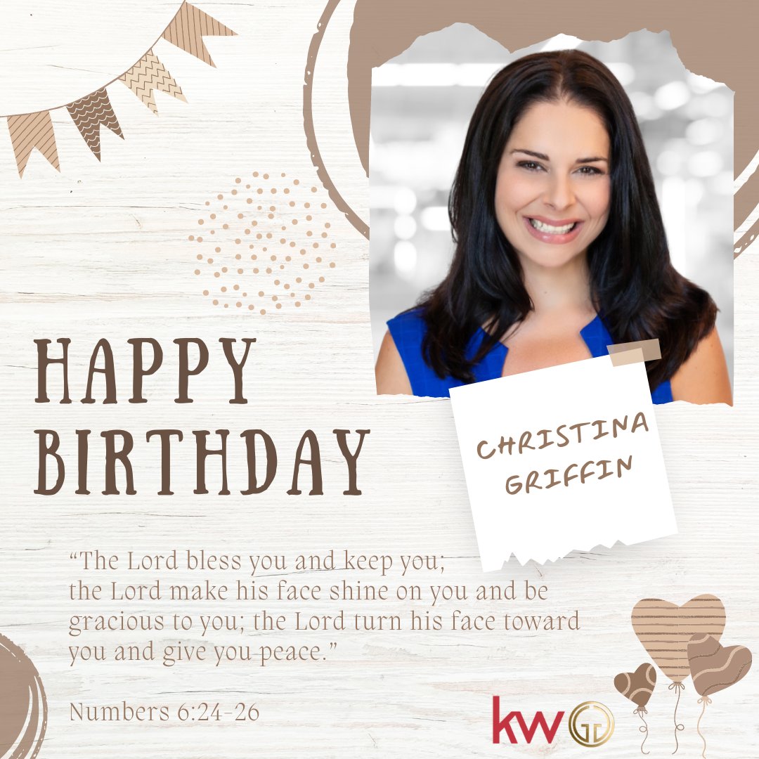 GriffinGroupFL's tweet photo. Happiest Birthday to our very own, Christina Griffin! We're so blessed to have you in our world. May you enjoy your birthday and may God bless you with many more years! https://t.co/27POg9Ymow