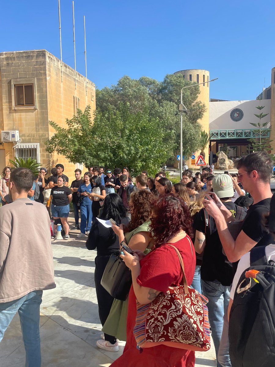 Poor turnout at today's student protest outside Campus Hub against the "over-commercialisation" of student life